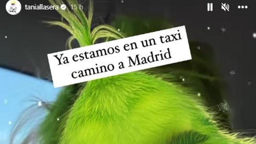 Story de instagram de Tania Llasera