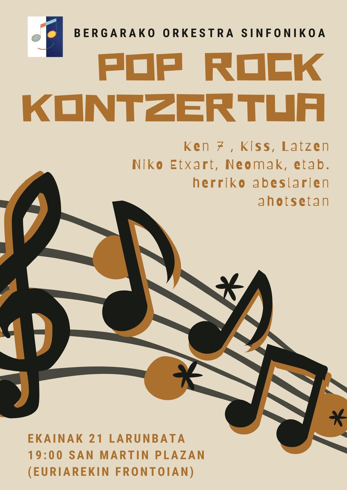 Cartel que anuncia el concierto de este sábado.