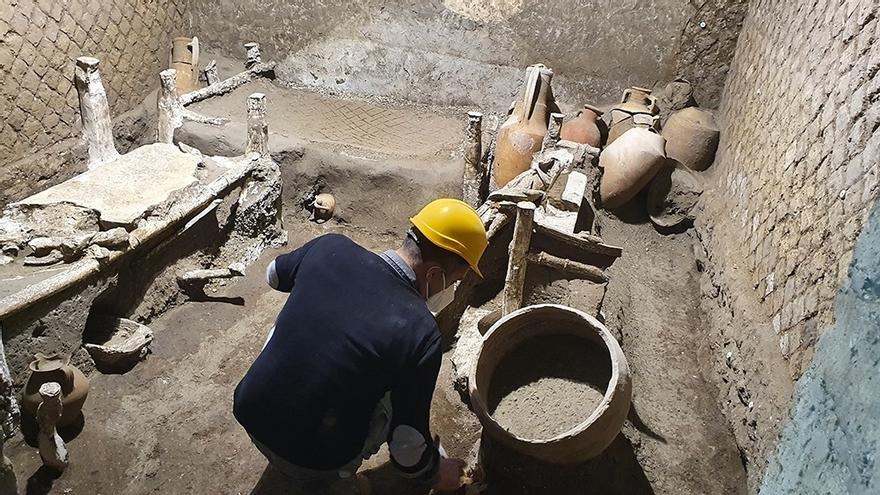 Excavación en Pompeya.
