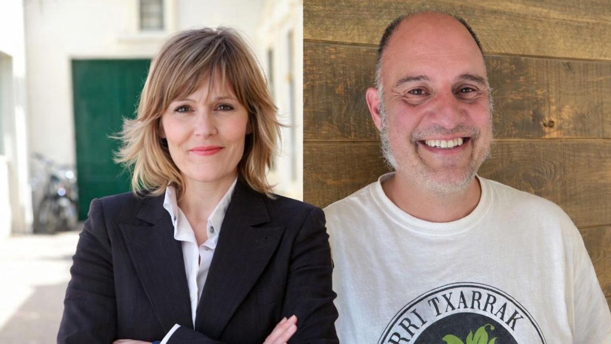 La psicóloga, Marta Sariñena, y el médico de cuidados paliativos, Iñaki Peña