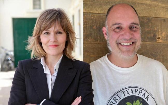 La psicóloga, Marta Sariñena, y el médico de cuidados paliativos, Iñaki Peña