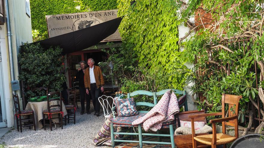 Rincón de una casa de un anticuario.