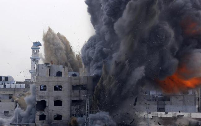 Imagen de un ataque israelí en la ciudad de Gaza