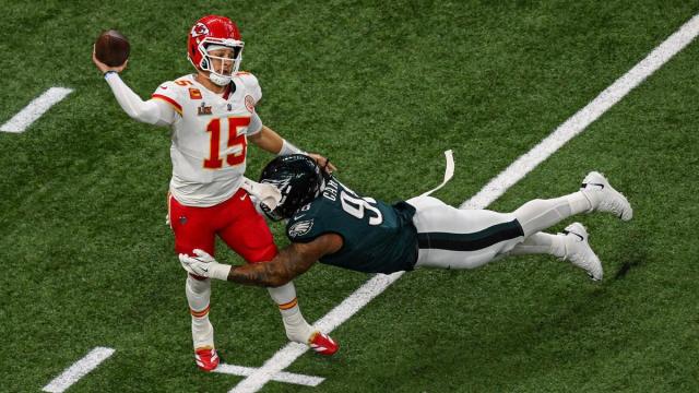 Patrick Mahomes, durante la pasada Super Bowl, en la que los Kansas City Chiefs fueron derrotados por los Philadelphia Eagles.