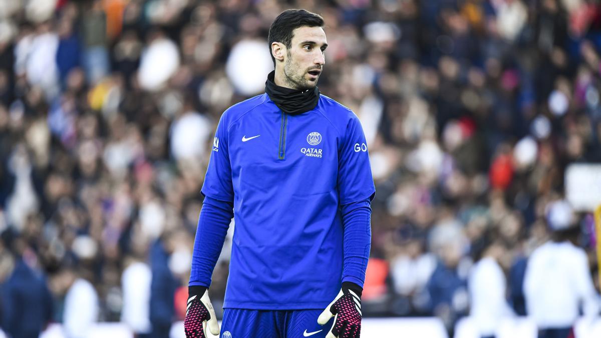 Sergio Rico Gonzalez, en un entrenamiento de su antiguo equipo, el Paris Saint-Germain (PSG).