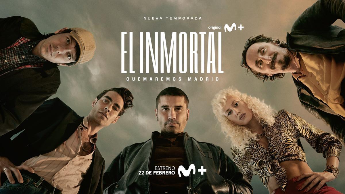 Cartel promocional de la segunda temporada de la serie 'El inmortal'
