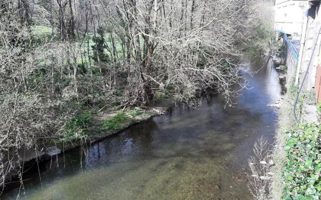 El río Ibaizabal, a su paso por Abadiño.