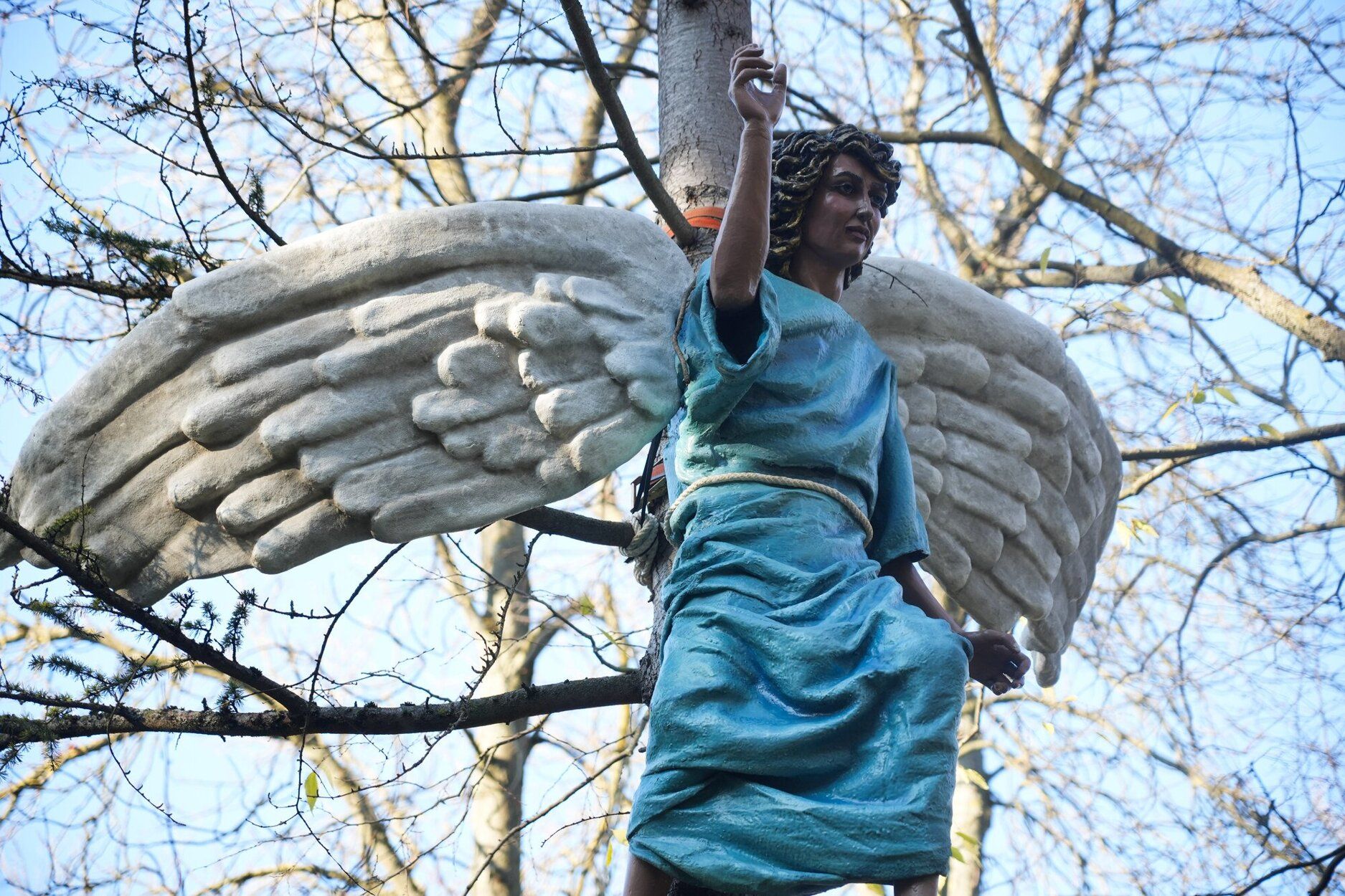 Un ángel en el Belén de La Florida.
