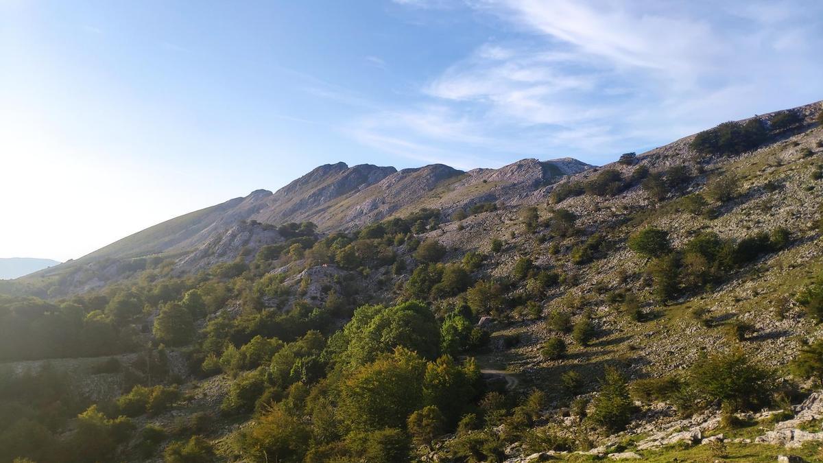 Vistas de la sierra en el descenso