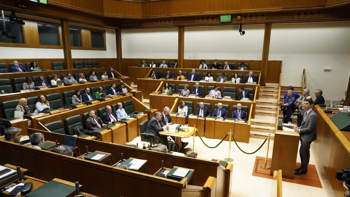 El Parlamento Vasco durante el pleno de designación del lehendakari.