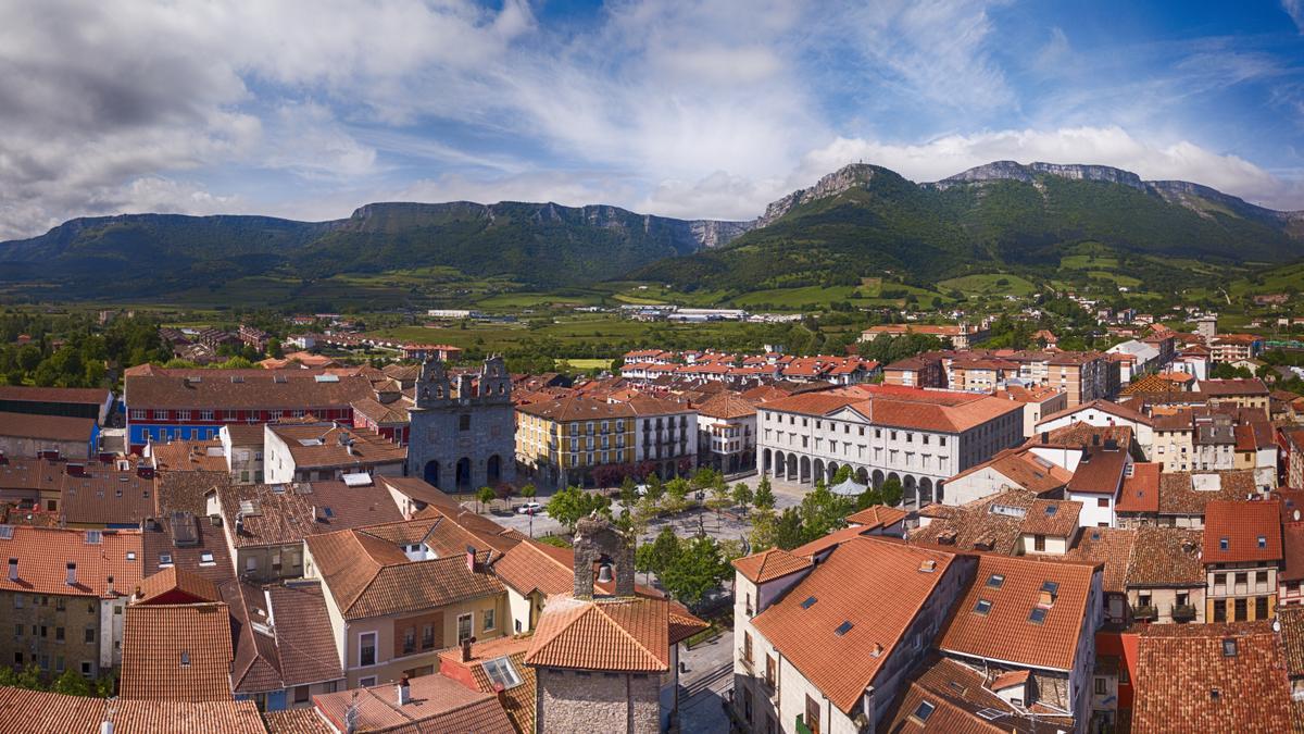 Imagen panorámica de la ciudad de Orduña