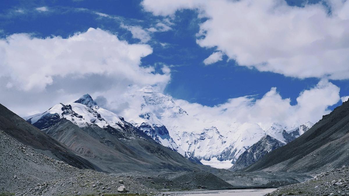 Una panorámica del Everest.