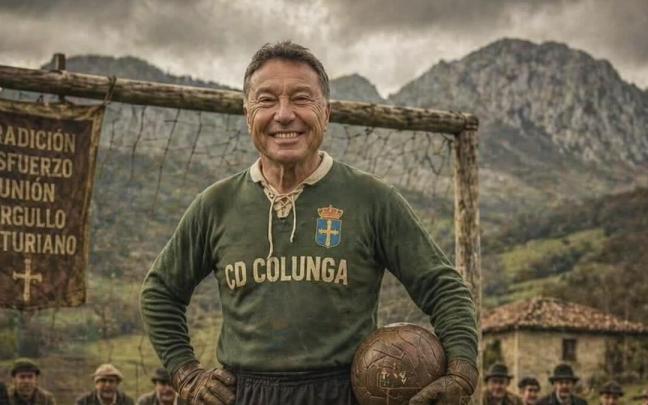 Ángel Mateos, en una imagen compartida por el C.D. Colunga.
