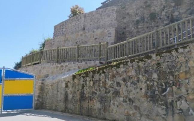 Obras finalizadas en el muro de Talaia, Elantxobe.