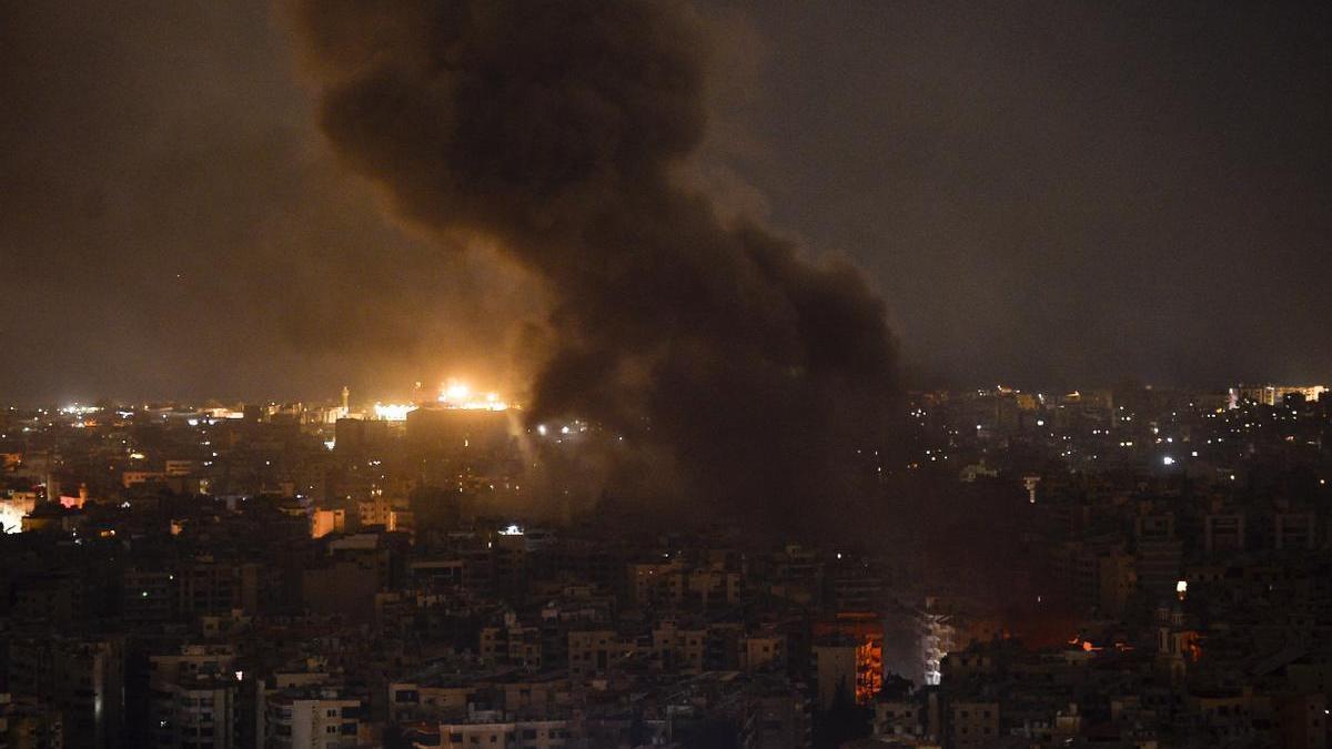 Bombardeos israelíes sobre Beirut.