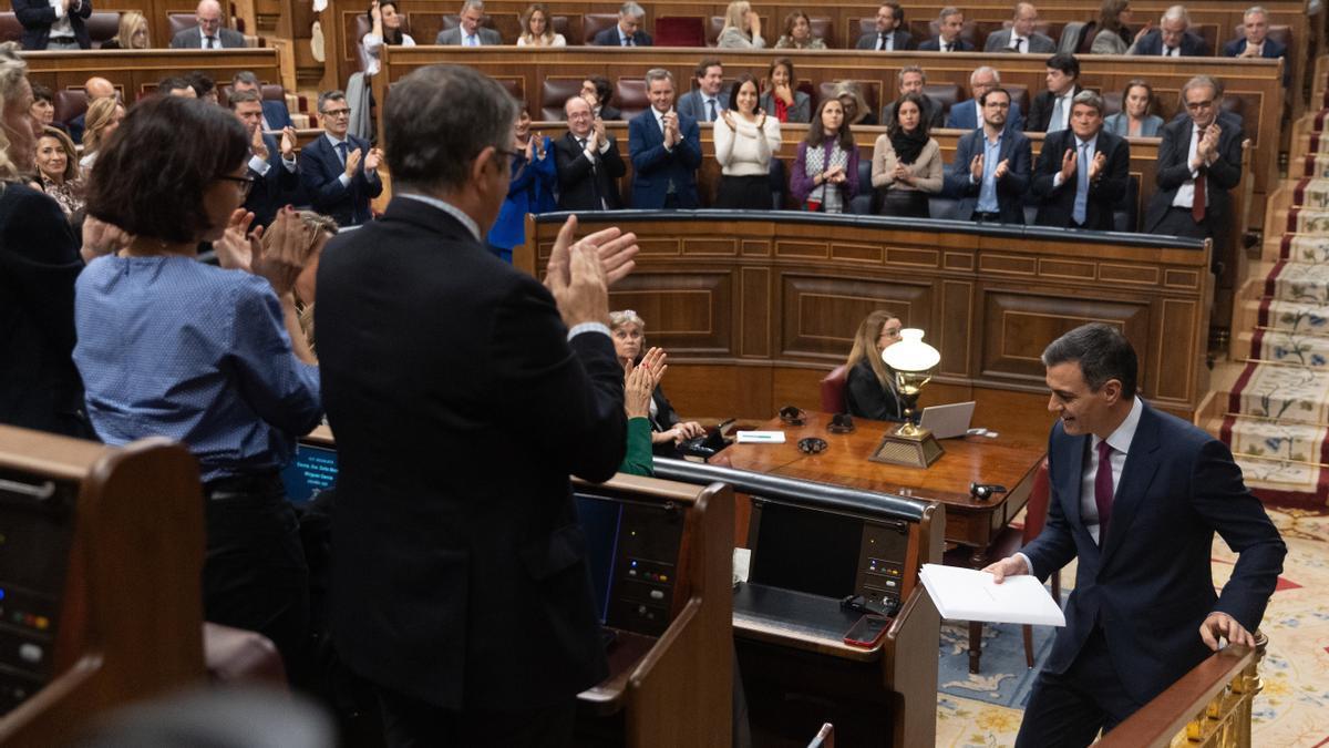 El candidato socialista a la investidura, Pedro Sánchez