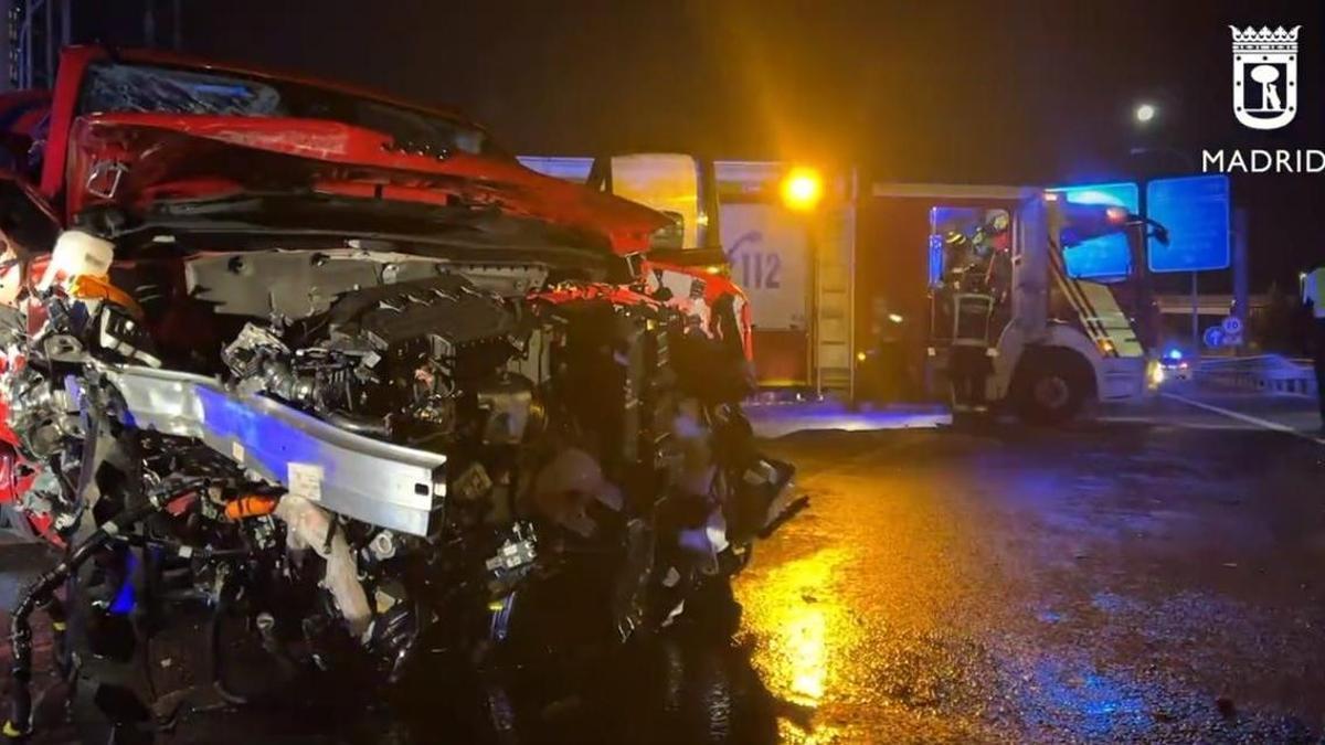 Estado en el que ha quedado el turismo implicado en el accidente.