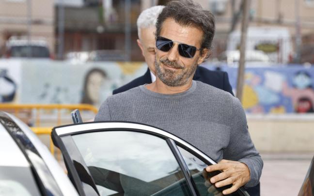 Rodolfo Sancho a la salida de los juzgados