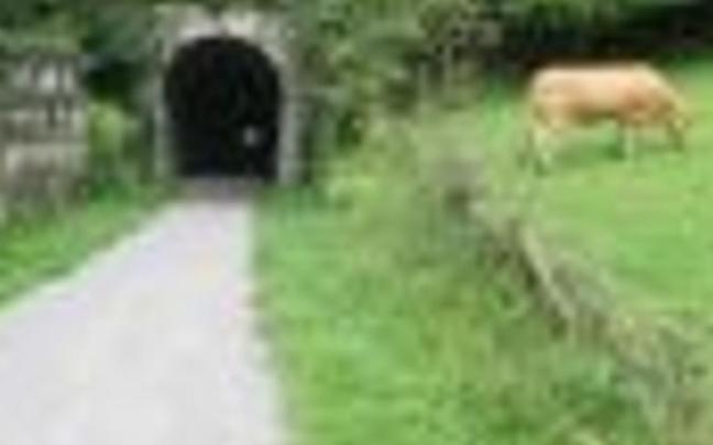 El primer túnel del bidegorri.