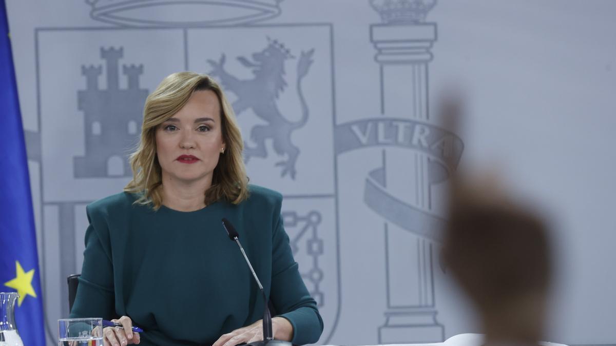 Pilar Alegría se estrena como portavoz del Gobierno español.