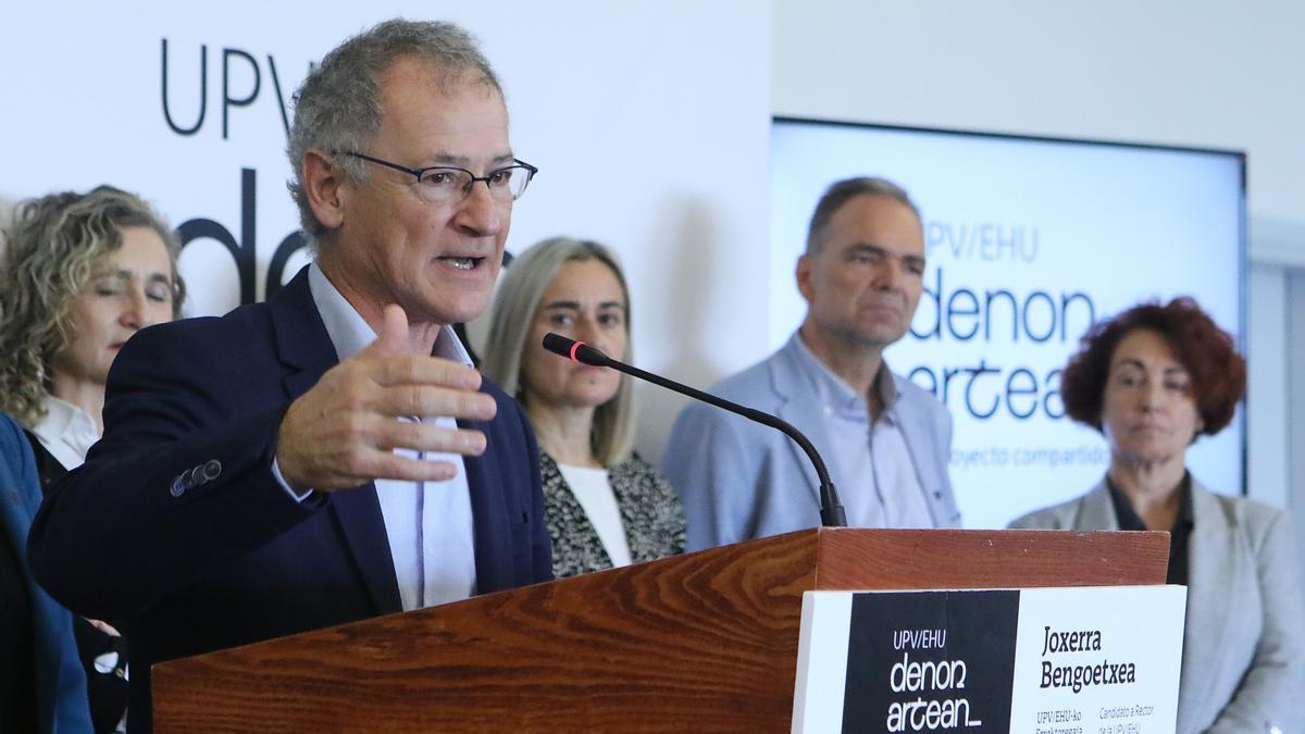 El candidato a rector de la UPV/EHU, Joxerra Bengoetxea.