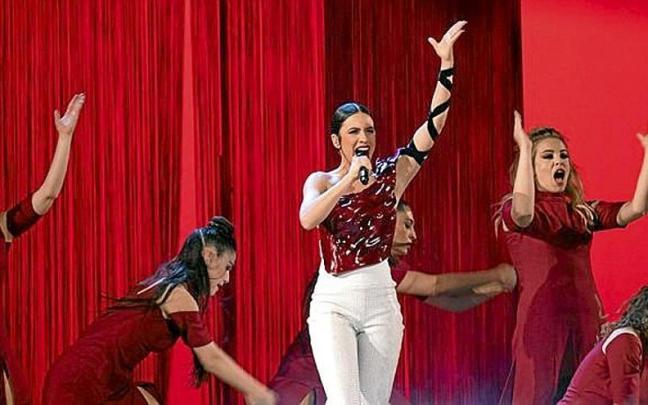 Blanca Paloma, en un ensayo del Festival de Eurovisión. | FOTO: E.P.