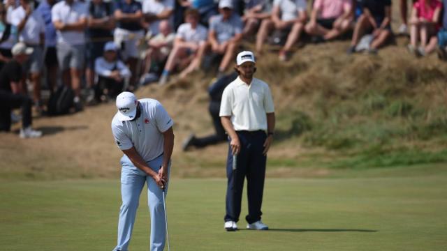 Jon Rahm durante la jornada del Abierto Británico de este sábado