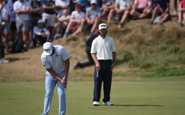 Jon Rahm durante la jornada del Abierto Británico de este sábado