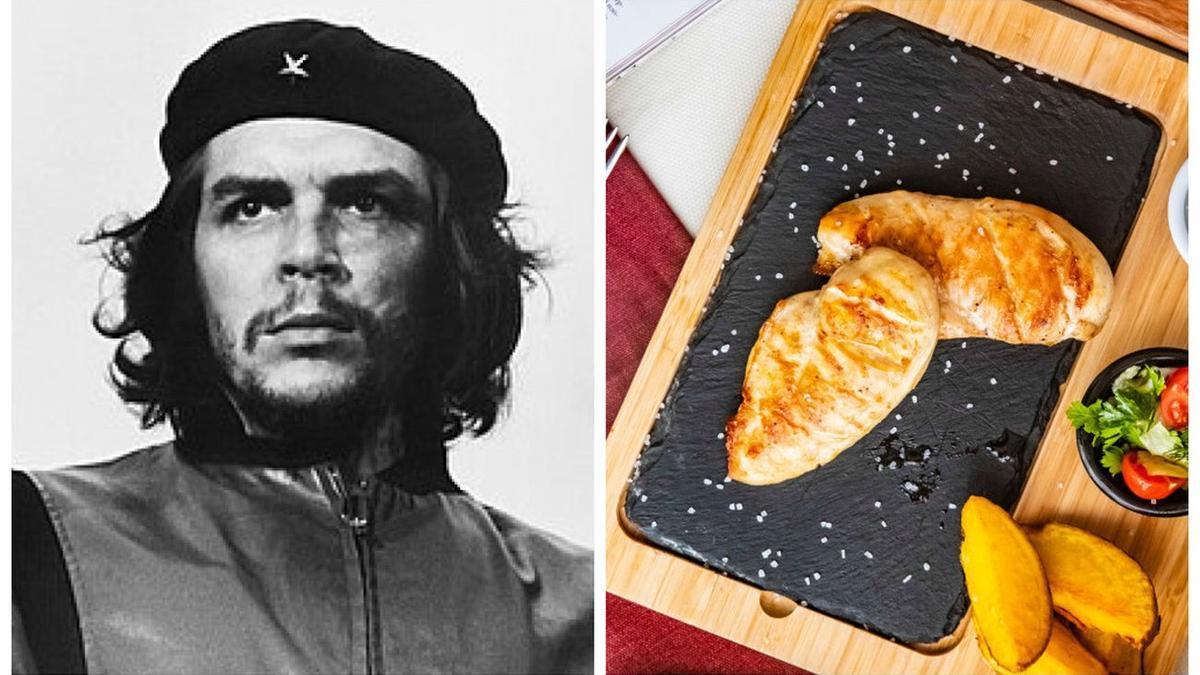 Ernesto Che Guevara y unas pechugas de pollo ajenas a esta historia.