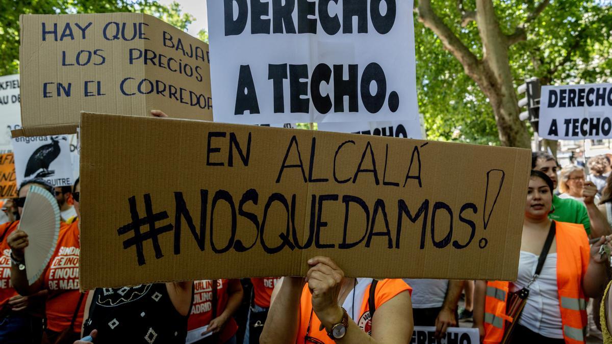 Lemas de la manifestación a favor de una vivienda digna