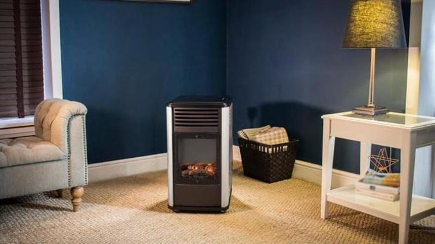 Estufa gas decorativa Manhattan blanca