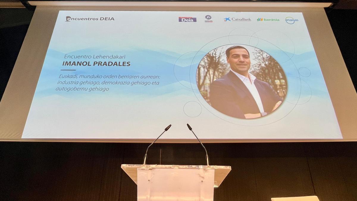 Imanol Pradales, en Encuentros Deia