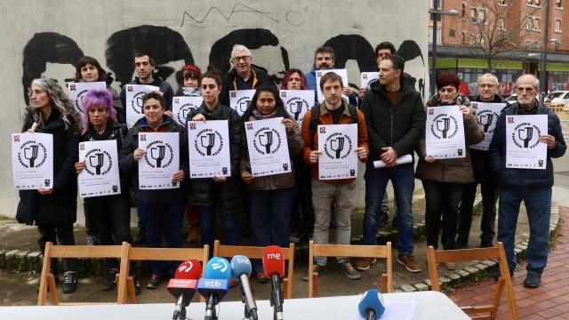 Rueda de prensa de los sindicatos para presentar los actos del 500 aniversario del 3 de marzo. Pilar Barco.