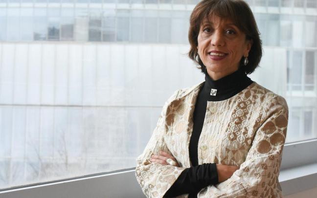 La rectora de la Universidad del País Vasco, Eva Ferreira, en el Bizkaia Aretoa de Abandoibarra. La rectora de la Universidad del País Vasco, Eva Ferreira, en el Bizkaia Aretoa de Abandoibarra.