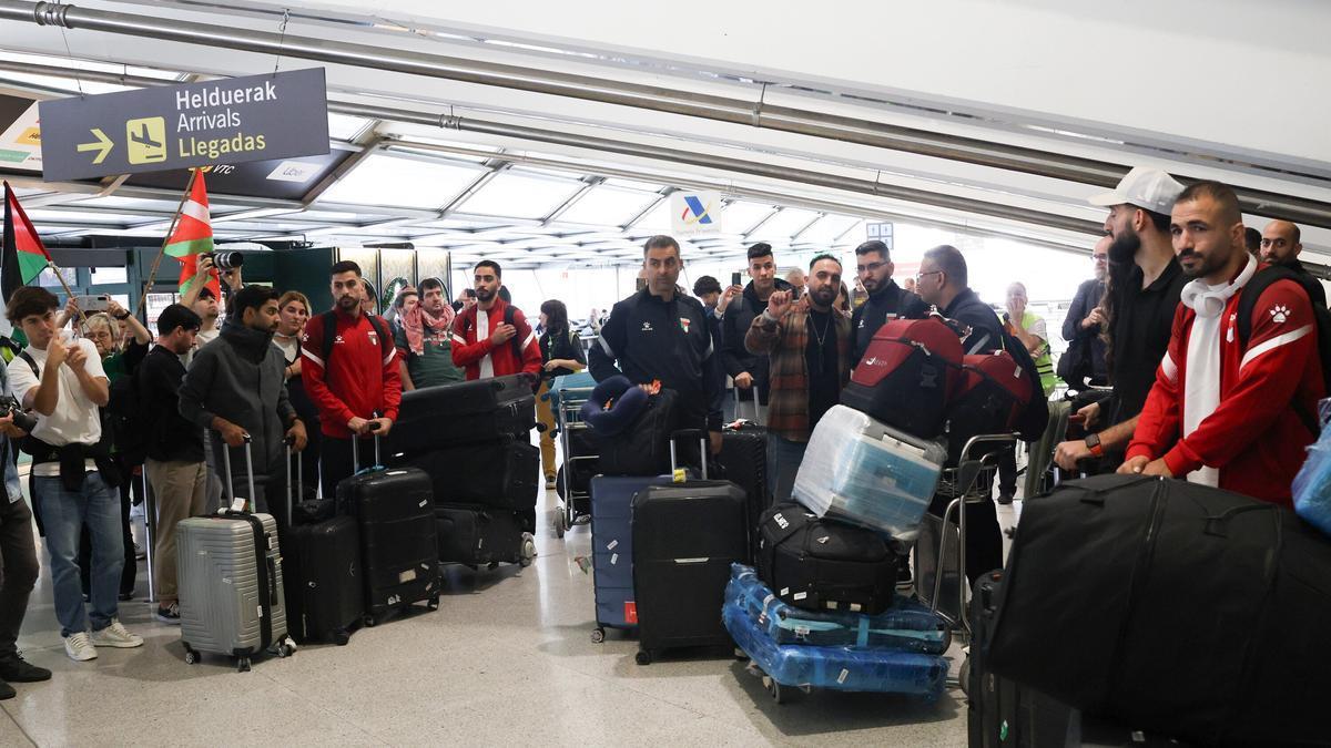 La selección de Palestina llega a Bilbao para el partido contra la Euskal Selekzioa