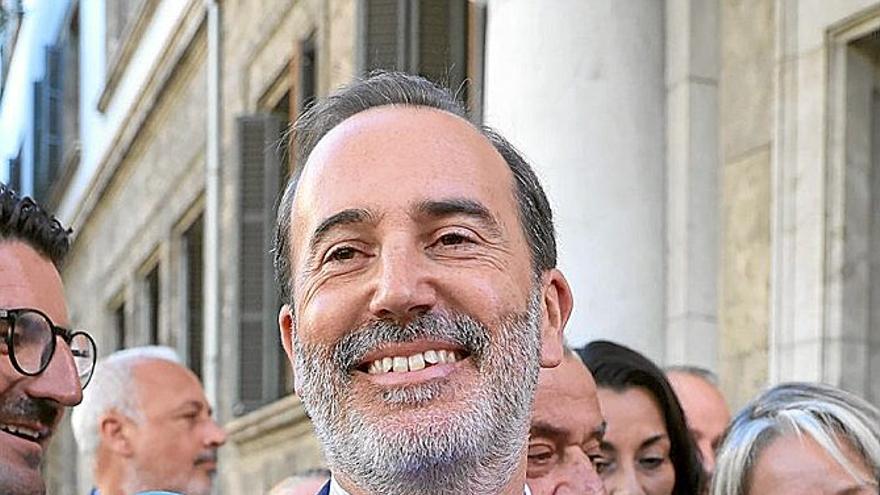 El presidente del Parlament balear, Gabriel Le Senne, ayer.