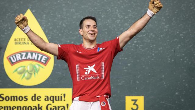 Darío Gómez en la semifinal del Manomanista. RAQUEL