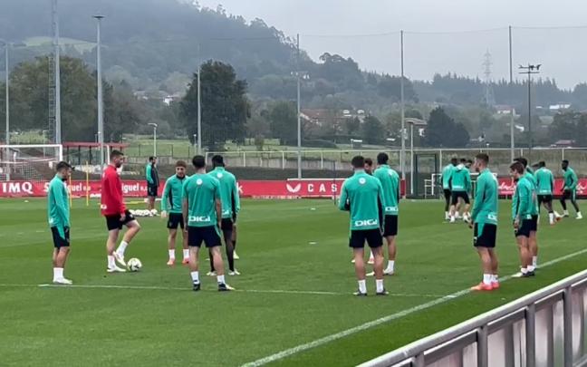 Imagen del entrenamiento de hoy en Lezama Imagen del entrenamiento de hoy en Lezama