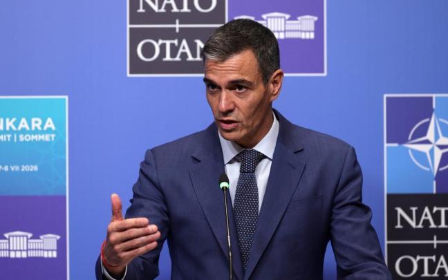 El presidente del Gobierno español, Pedro Sánchez, durante la cumbre de la OTAN en Ankara
