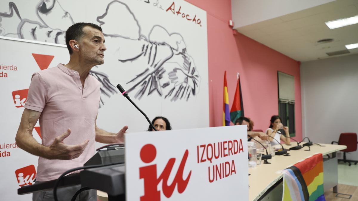 Antonio Maíllo durante su intervención en la Coordinadora Federal de IU.