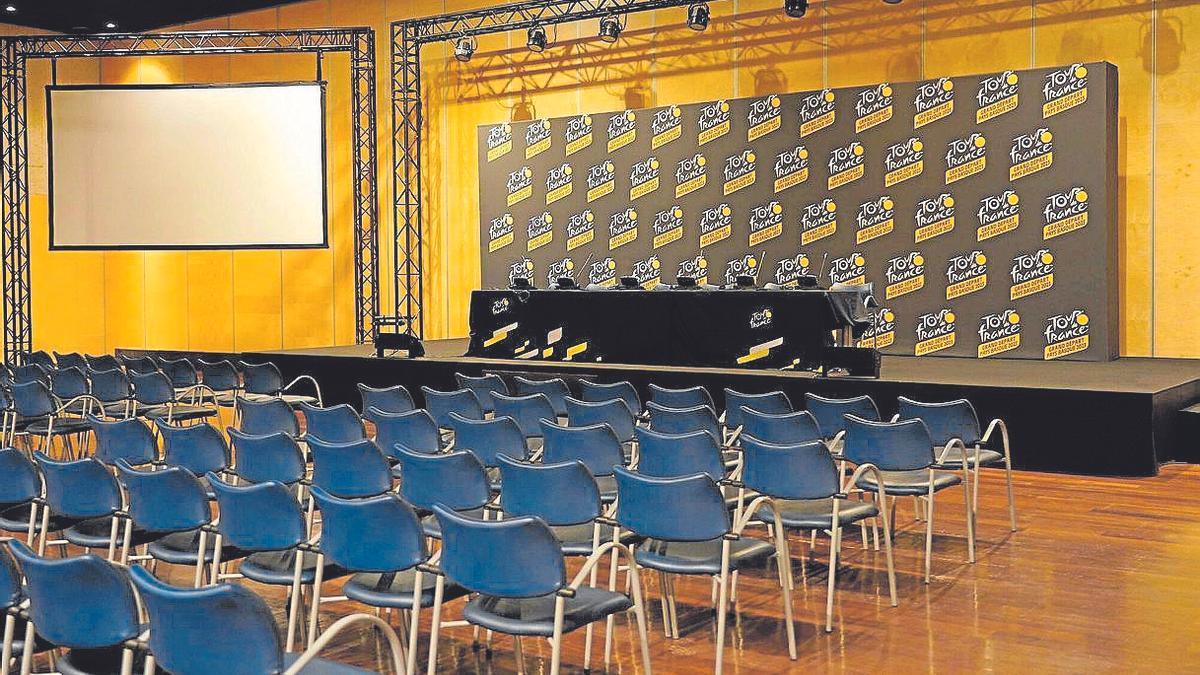 Imagen de la sala de prensa habilitada en el BEC. | FOTO: PABLO VIÑAS