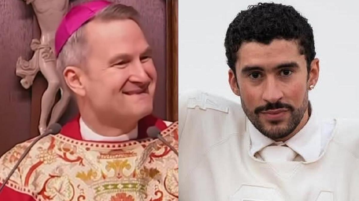 Ronald Hicks, nuevo arzobispo de Nueva York, y Bad Bunny.