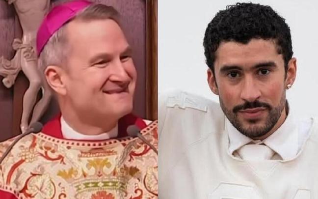 Ronald Hicks, nuevo arzobispo de Nueva York, y Bad Bunny.