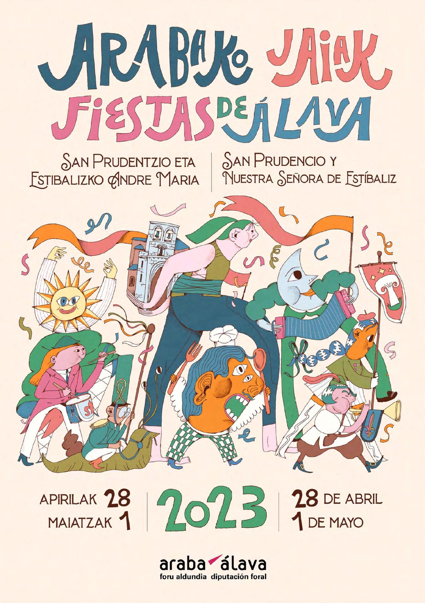 Cartel ganador del concurso de San Prudencio y Estíbaliz. MAIDER LETURIAGA