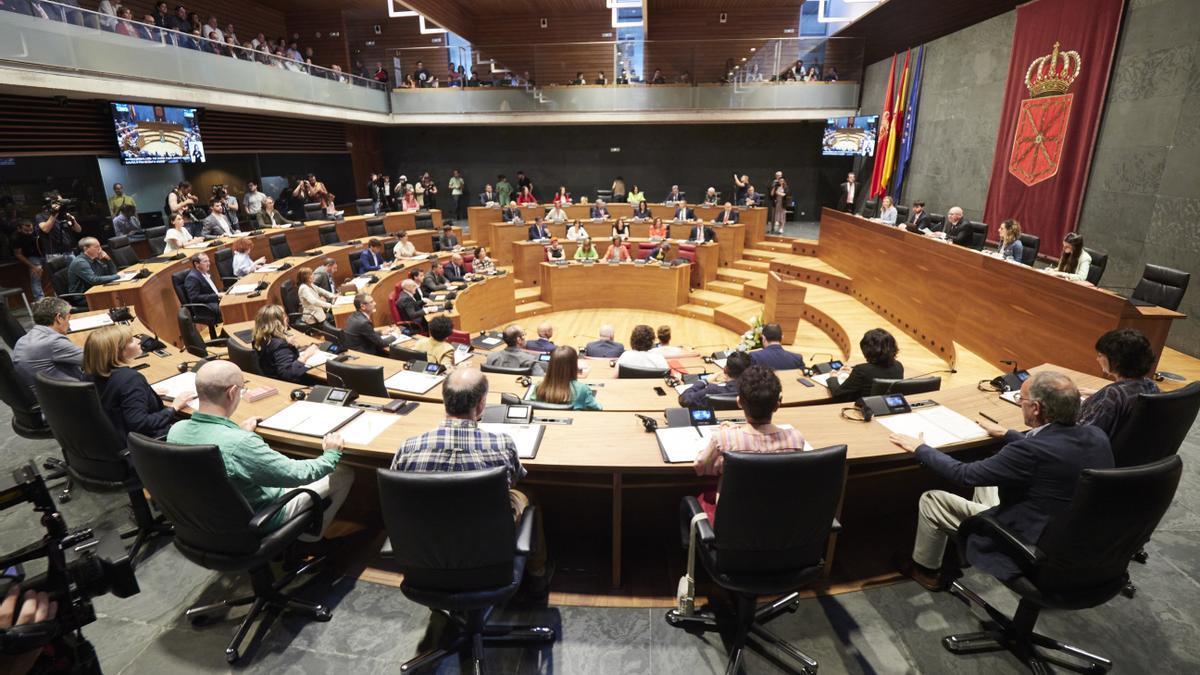 El pleno durante la sesión constitutiva del Parlamento de Navarra