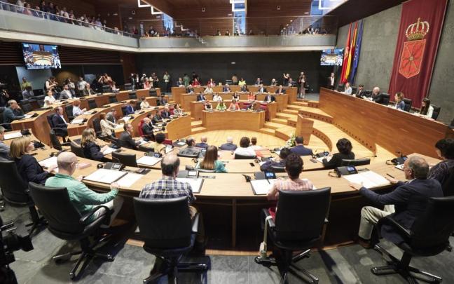 El pleno durante la sesión constitutiva del Parlamento de Navarra