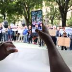 Concentración de SOS Racismo en Pamplona.