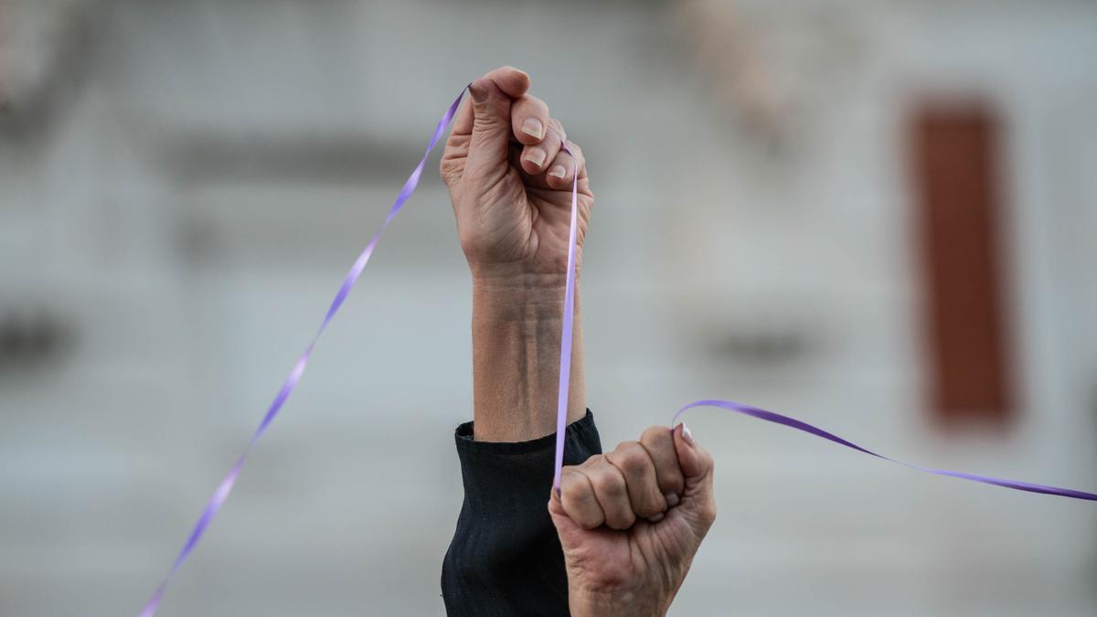 Imagen de una manifestación contra la violencia machista.