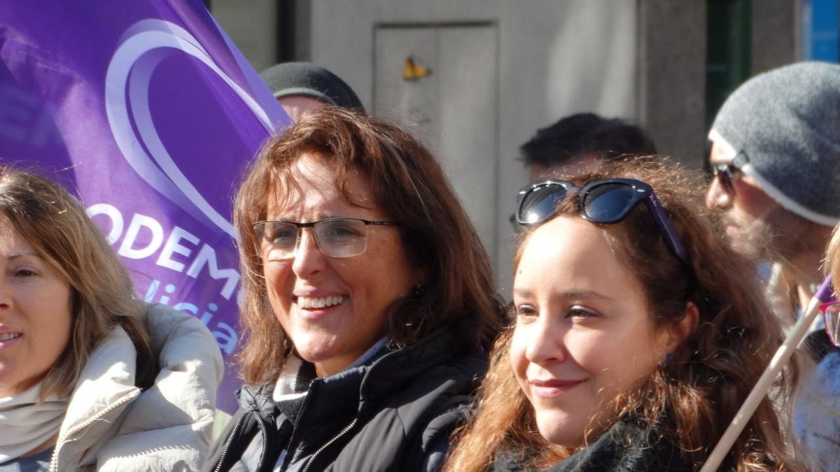 Isabel Faraldo, a la izquierda, será la candidata de Podemos Galicia a las próximas elecciones gallegas.