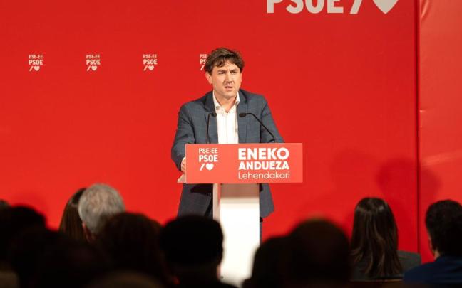 El candidato del PSE a lehendakari, Eneko Andueza.